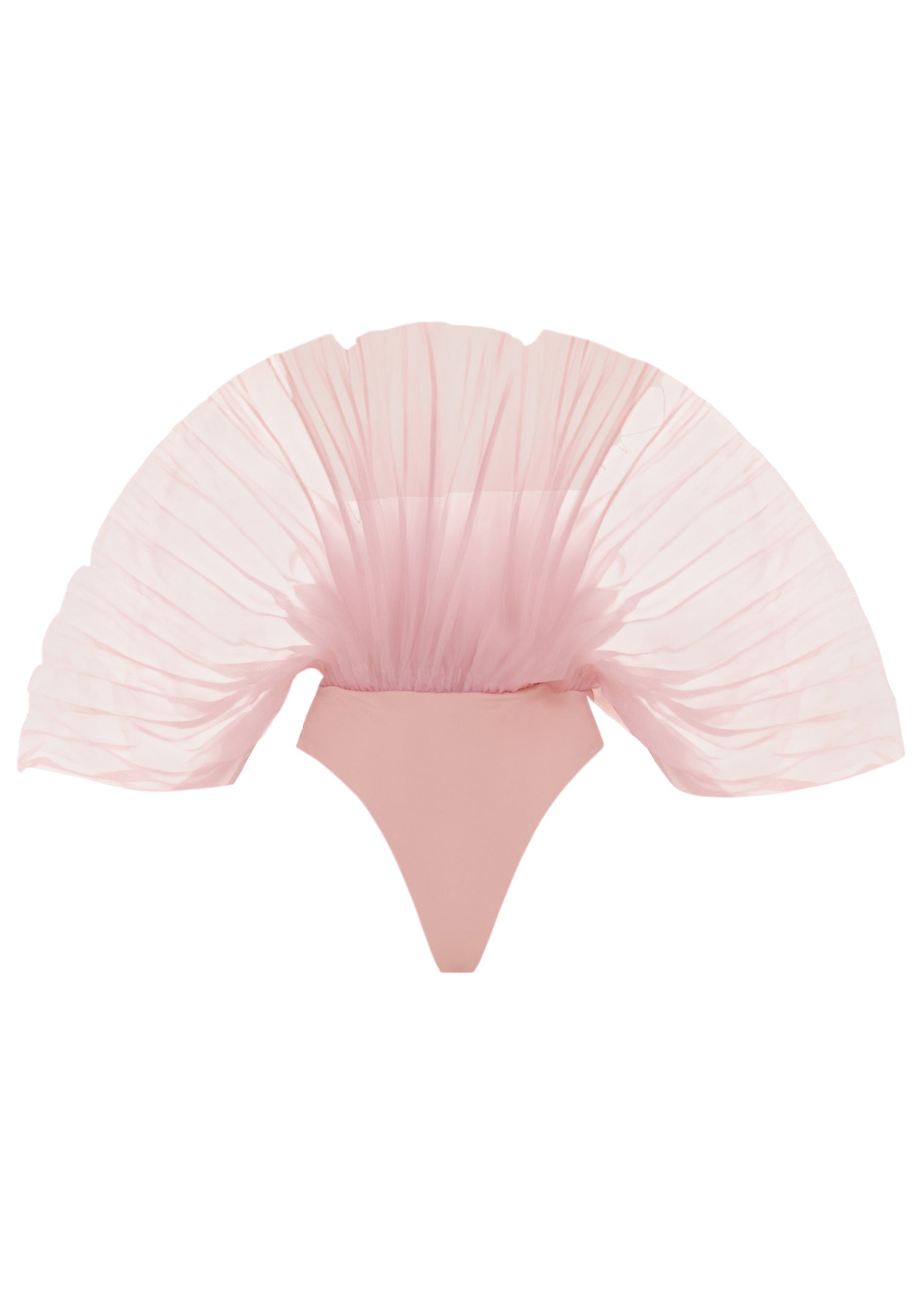 Sombra sculptural draped bodysuit - Powder Pink