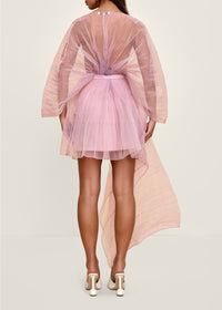 Sombra sculptural draped bodysuit - Powder Pink