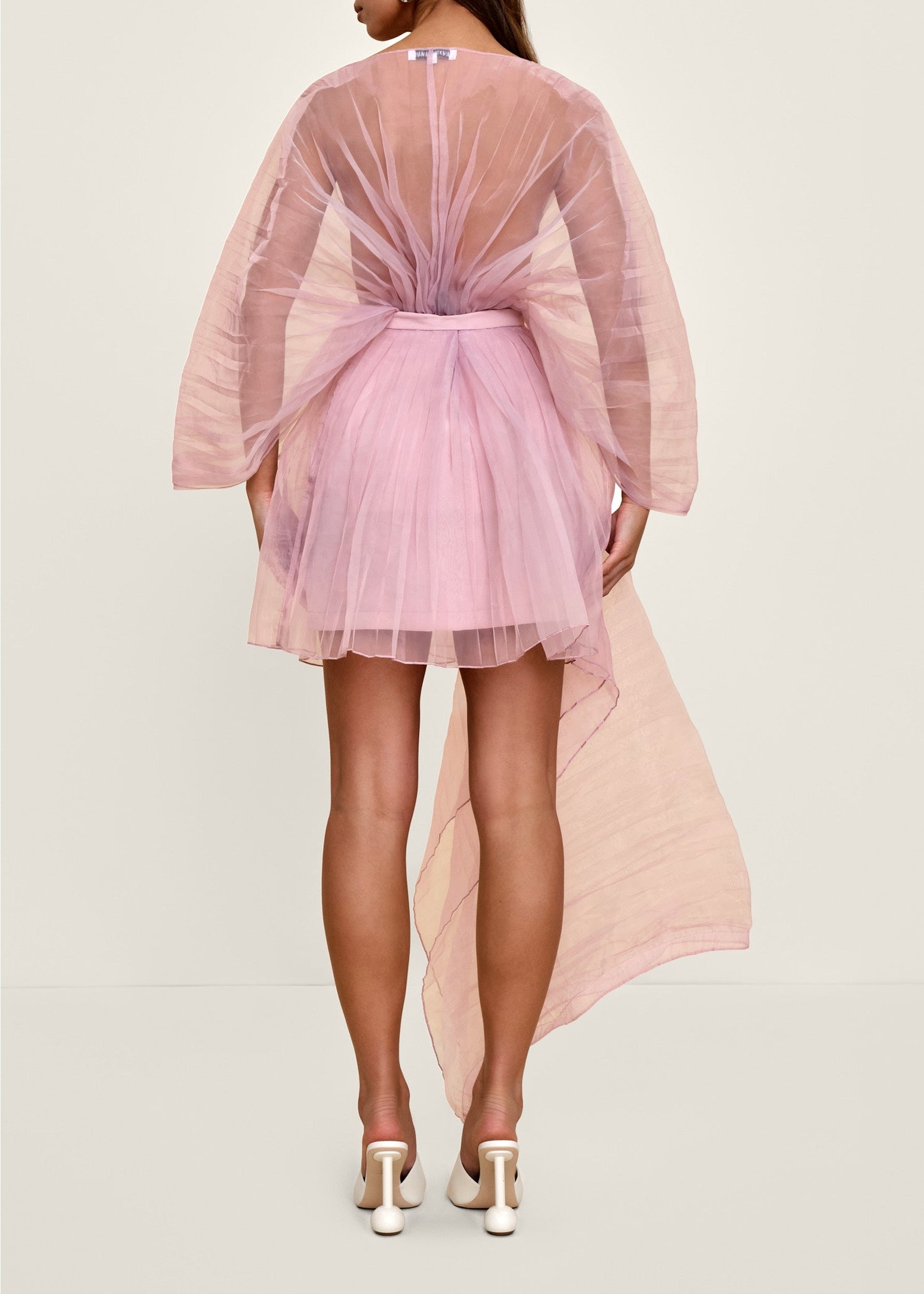 Jupe asymétrique Ime plissée - Powder Pink