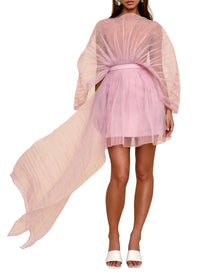 Sombra sculptural draped bodysuit - Powder Pink