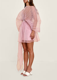 Sombra sculptural draped bodysuit - Powder Pink