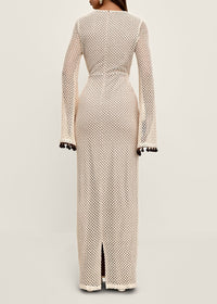 Teri openwork maxi dress with cut-outs - Cream