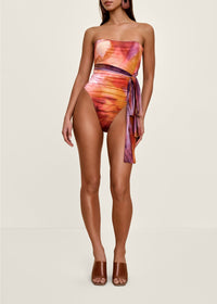 Tied Tika one-piece swimming costume - Dandi Print