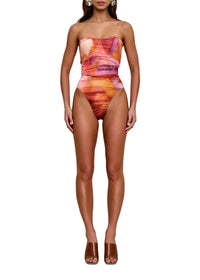Tied Tika one-piece swimming costume - Dandi Print