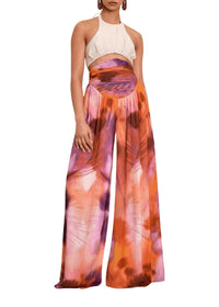 Yeni ruffled short tank top in linen blend - Ivory