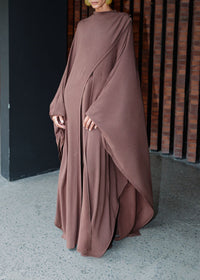 Ovu fluid maxi cape - Coffee