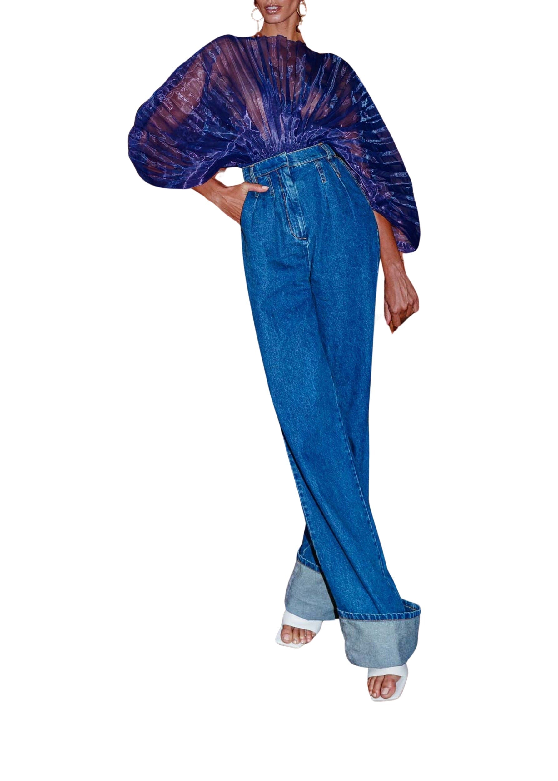 Nevy trousers in denim - Denim