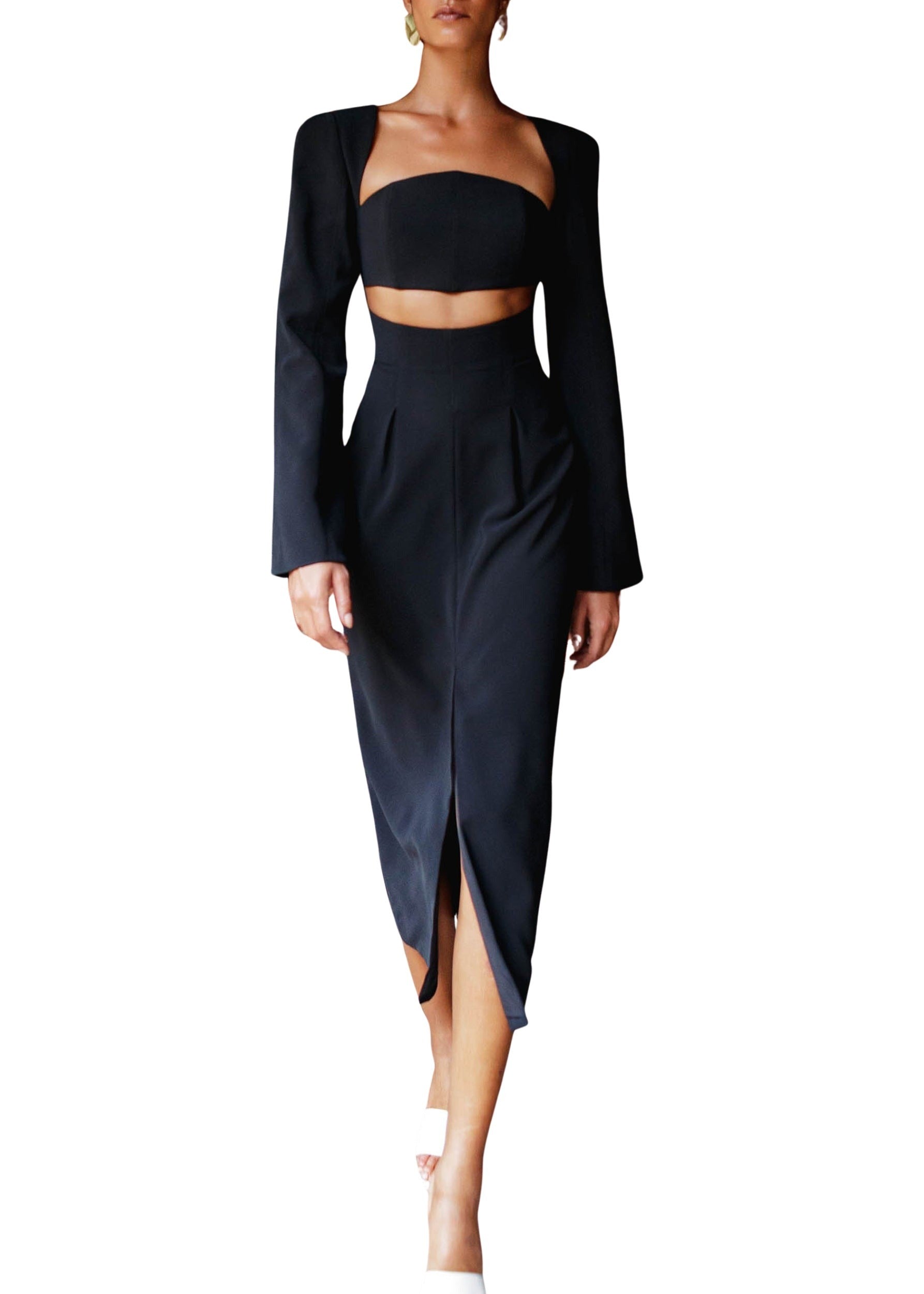 Nita cut-out midi dress - Black