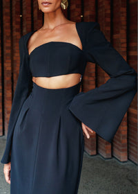 Nita cut-out midi dress - Black