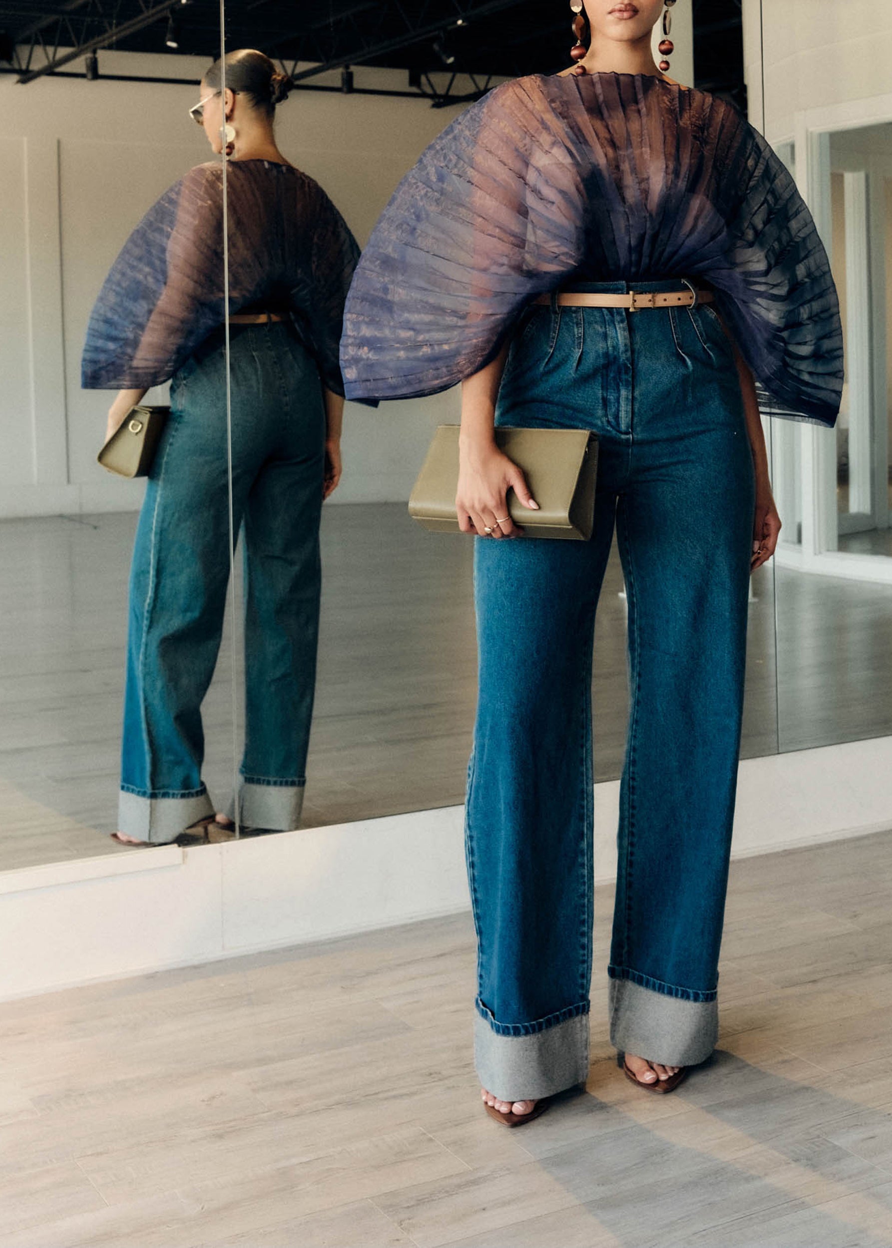 Nevy trousers in denim - Denim