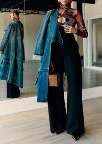 Curva adjustable denim jacket - Denim