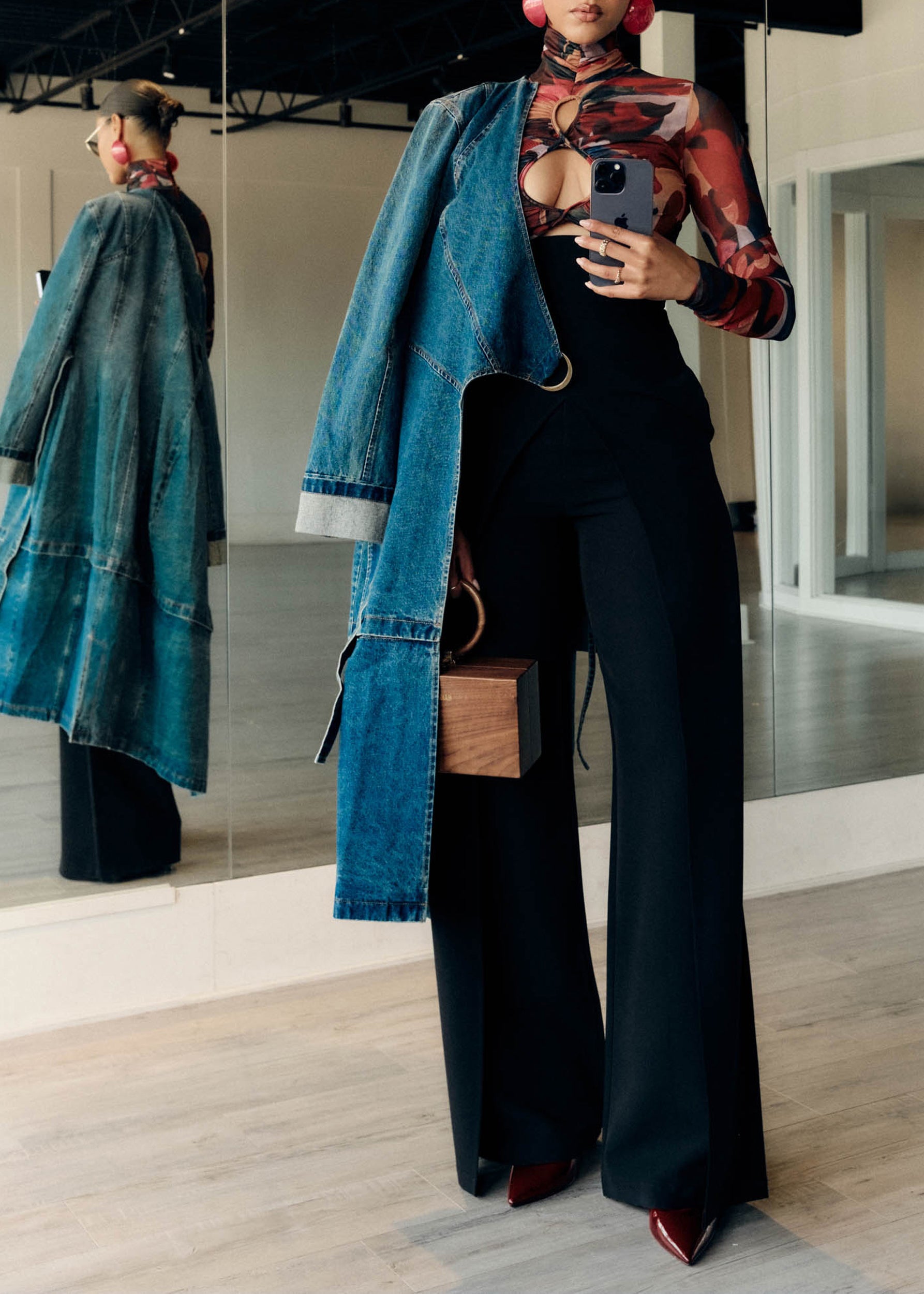 Curva adjustable denim jacket - Denim