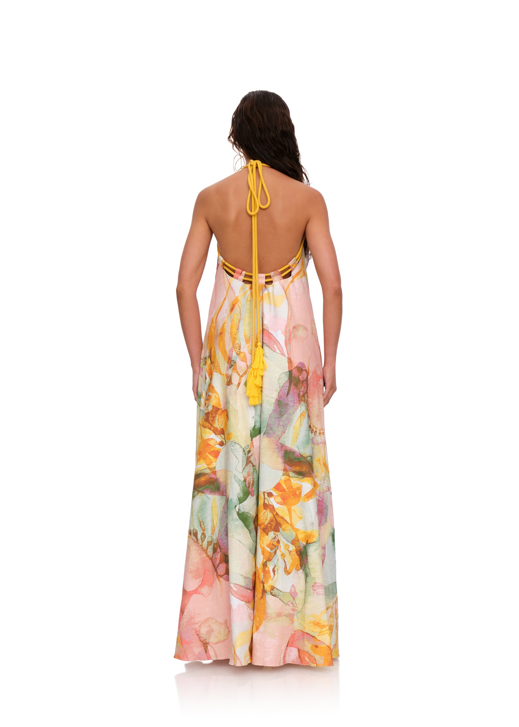 Essi Halter Maxi Dress - Zuli Print