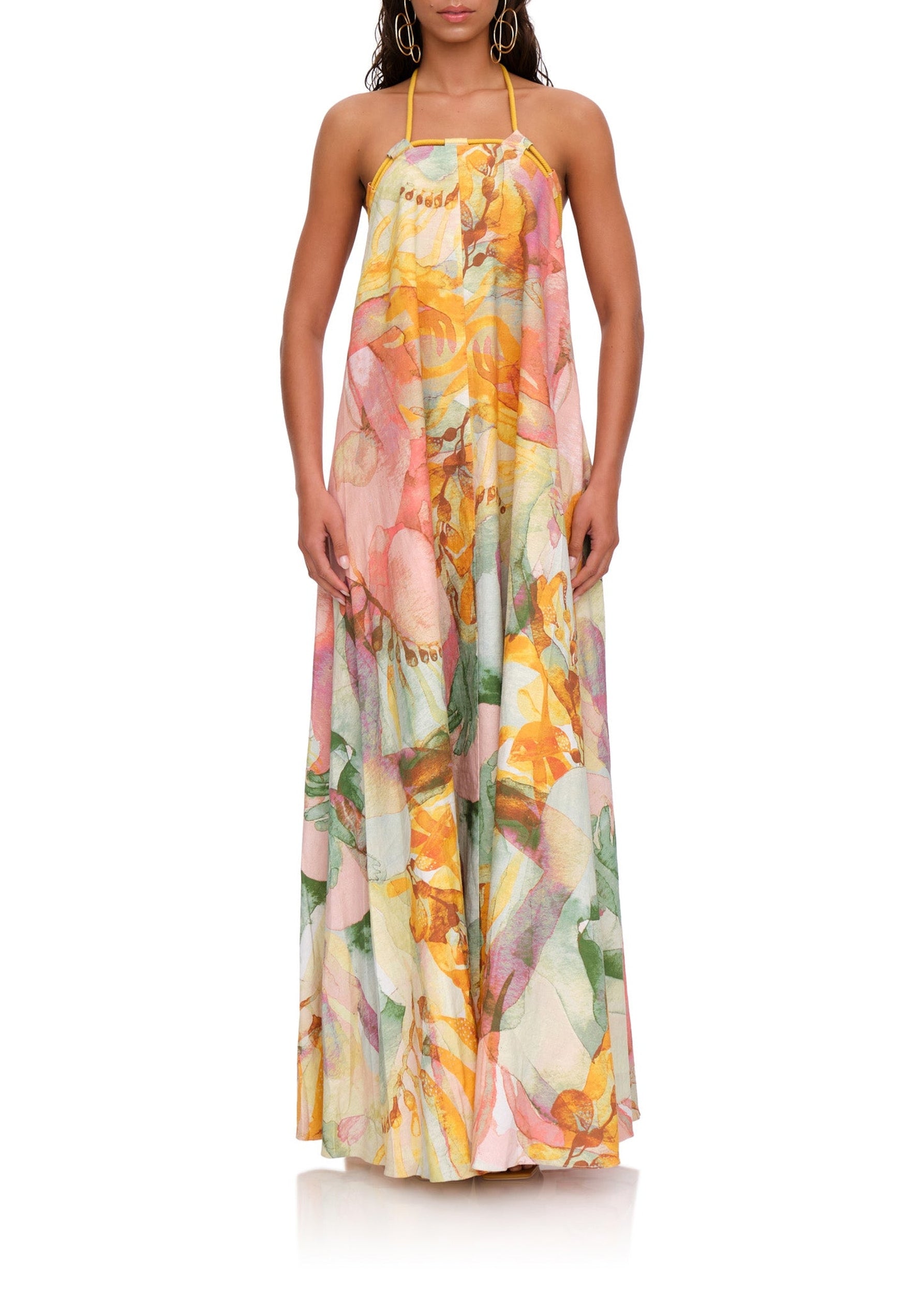 Essi Halter Maxi Dress - Zuli Print