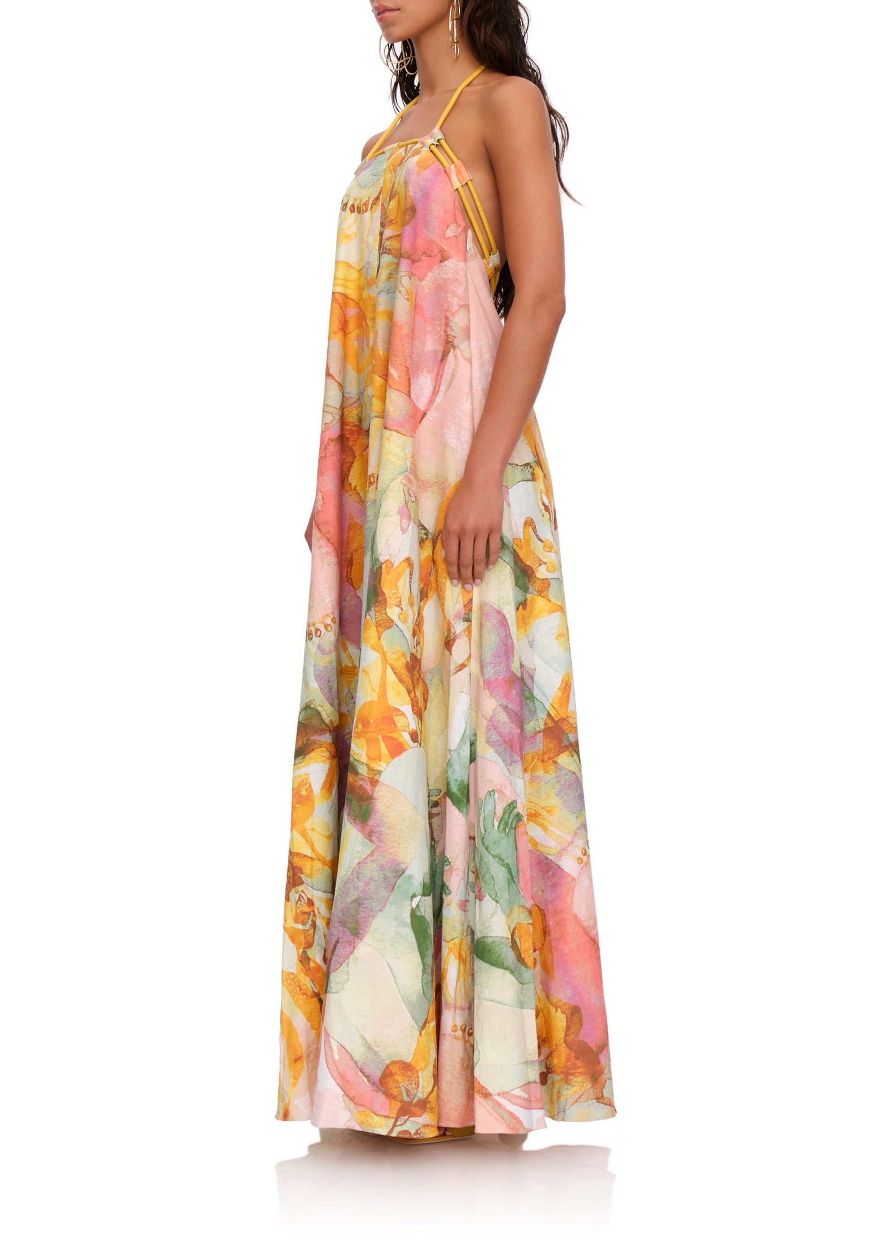 Essi Halter Maxi Dress - Zuli Print