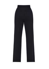 Ally straight leg knitted trousers - Onyx
