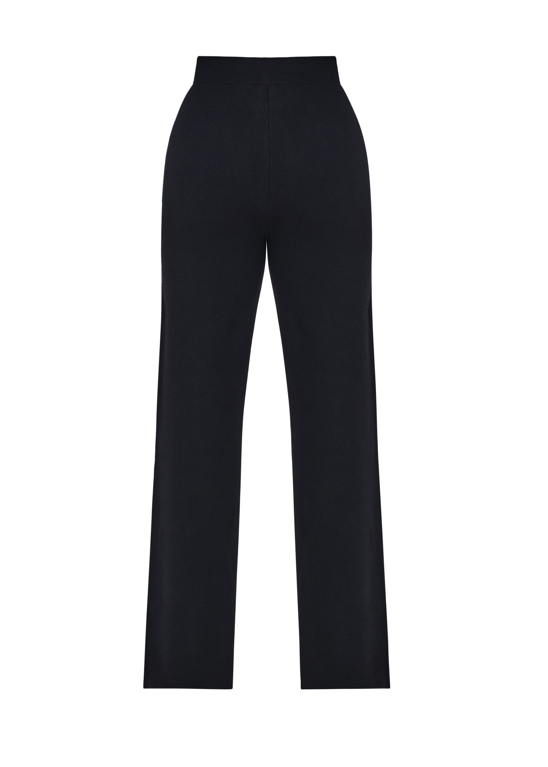 Ally straight leg knitted trousers - Onyx