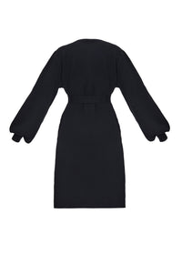Ona Belted Knitted Cardigan - Onyx