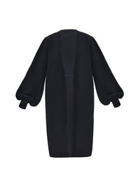 Ona Belted Knitted Cardigan - Onyx
