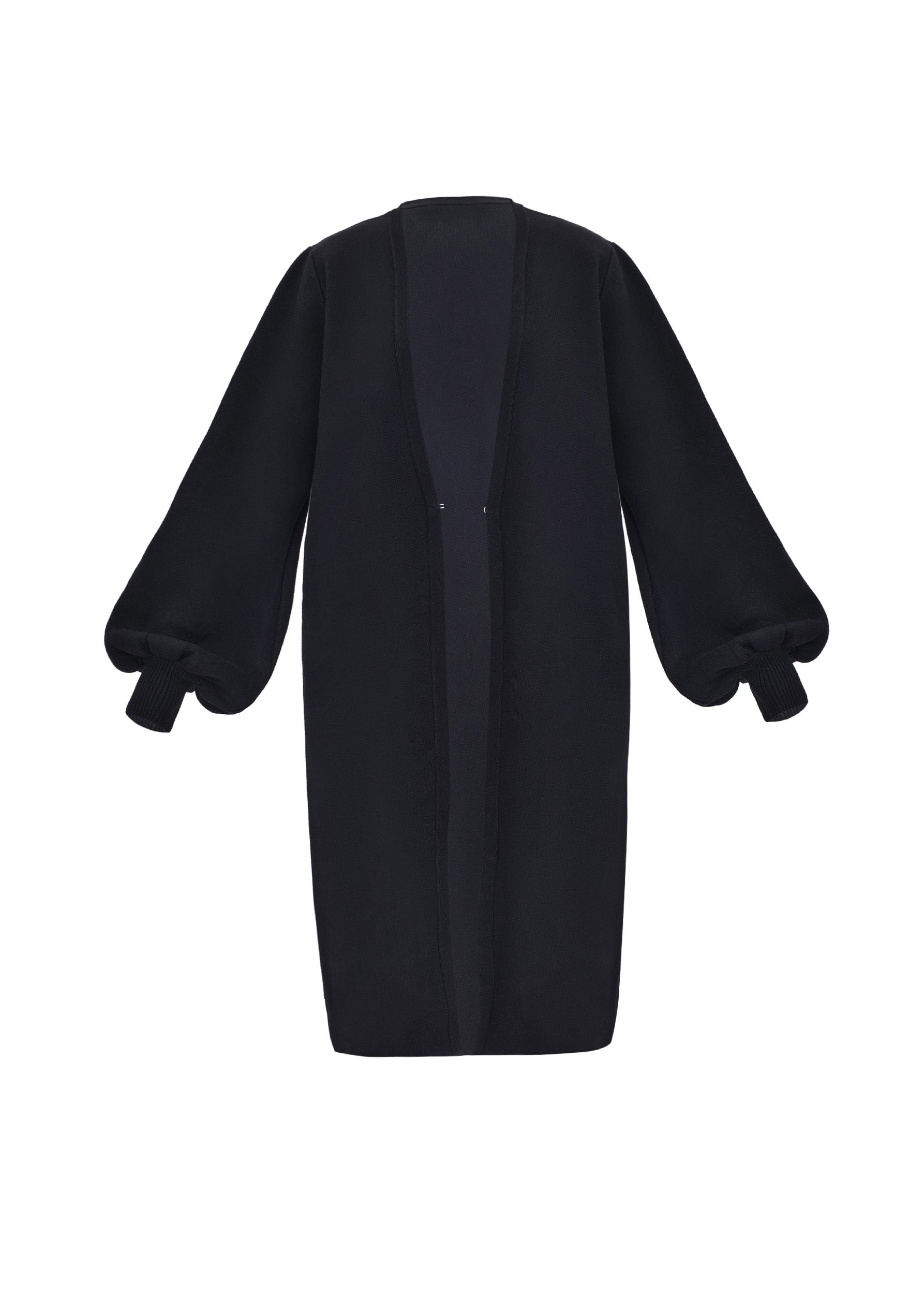 Ona Belted Knitted Cardigan - Onyx