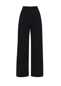 Uta straight-leg trousers with darts - Onyx
