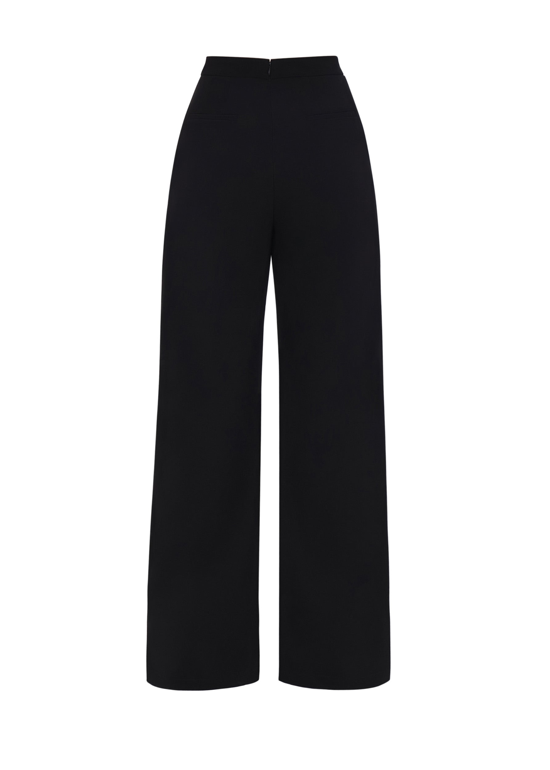 Uta straight-leg trousers with darts - Onyx