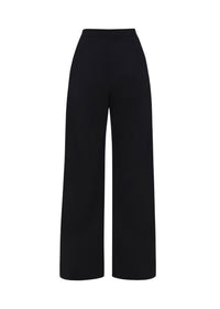 Uta straight-leg trousers with darts - Onyx