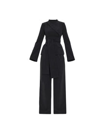 Uta straight-leg trousers with darts - Onyx