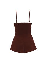 Varu tank top with thin straps - Cinnamon