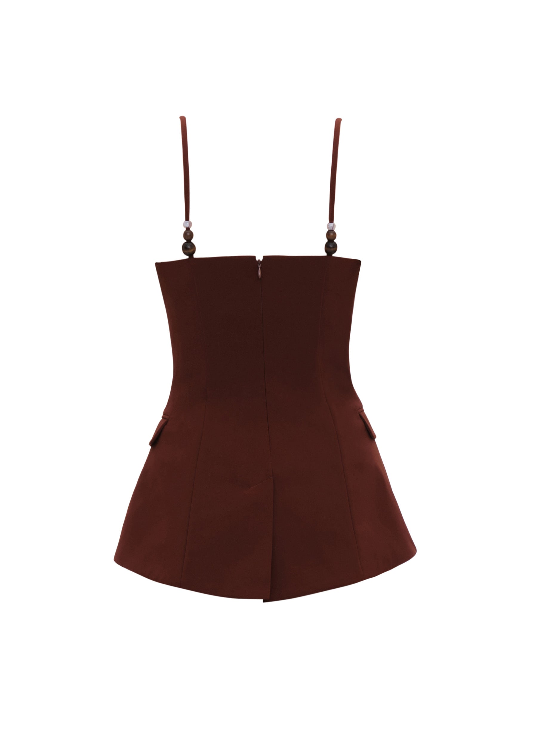 Varu tank top with thin straps - Cinnamon