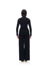 Ally straight leg knitted trousers - Onyx