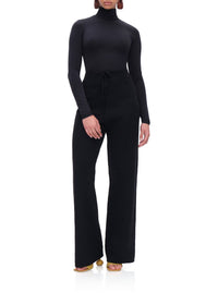 Ally straight leg knitted trousers - Onyx