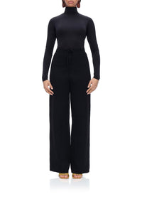 Ally straight leg knitted trousers - Onyx