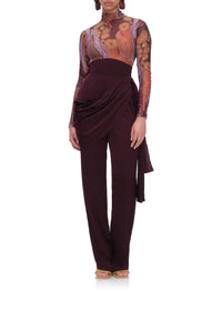Collo turtleneck bodysuit - Kava Print