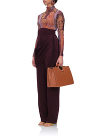 Collo turtleneck bodysuit - Kava Print