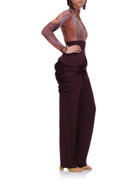 Collo turtleneck bodysuit - Kava Print