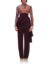 Collo turtleneck bodysuit - Kava Print