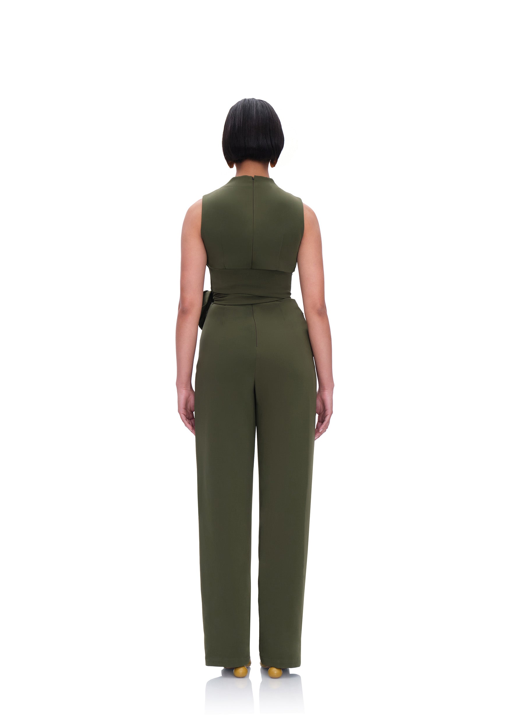 Edar jumpsuit with belted waist - Olive