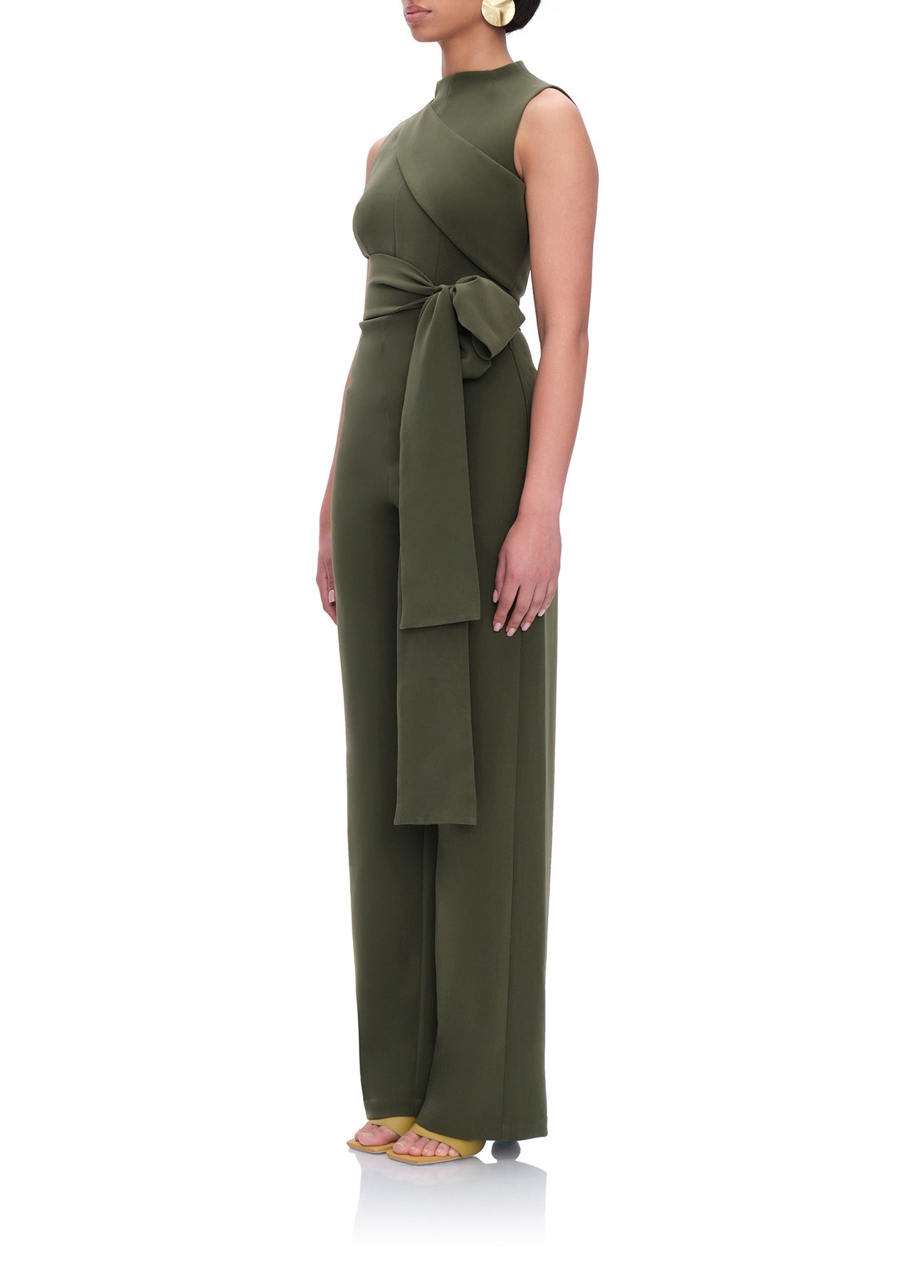 Edar jumpsuit with belted waist - Olive