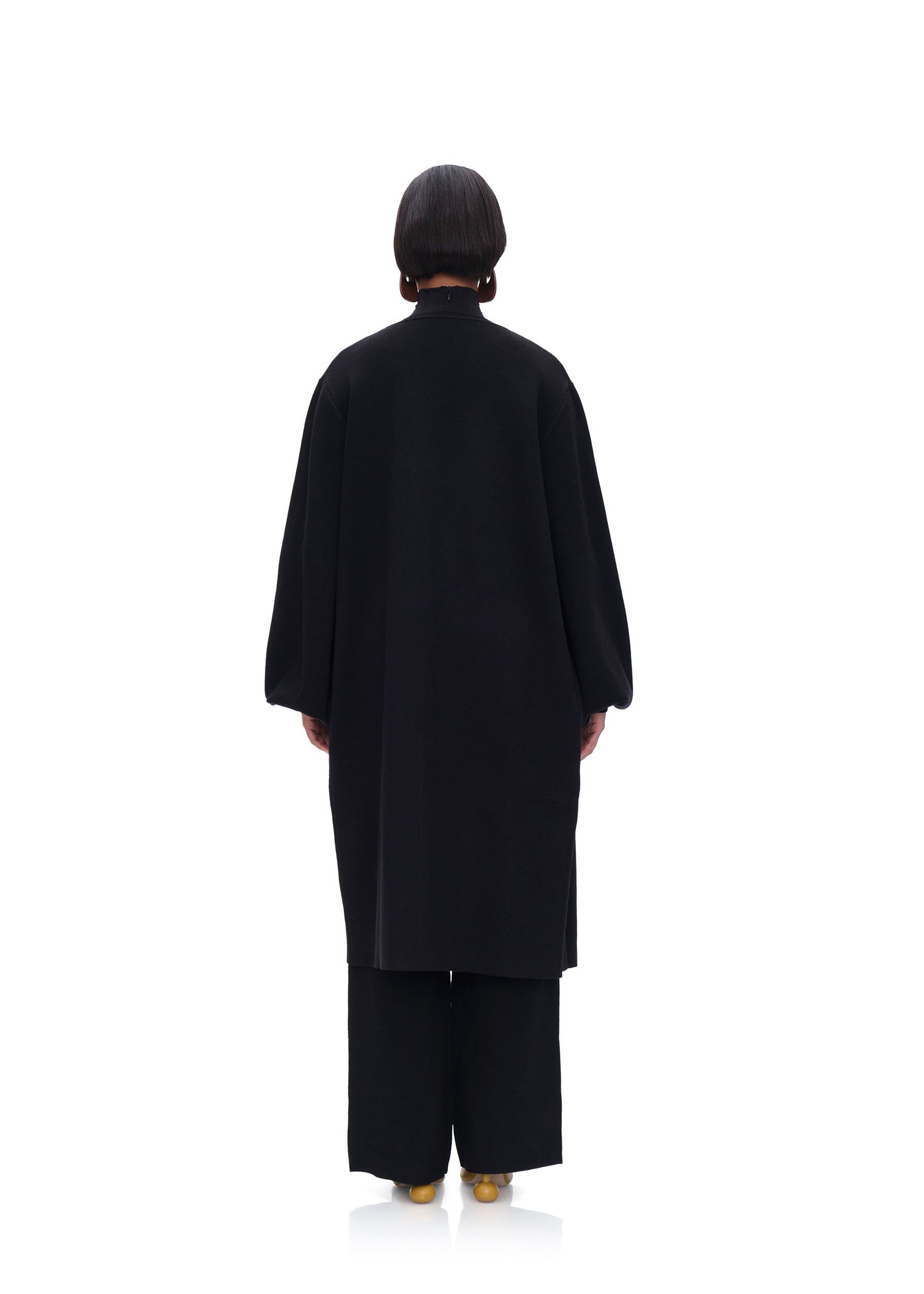 Ona Belted Knitted Cardigan - Onyx