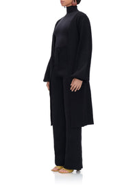 Ona Belted Knitted Cardigan - Onyx
