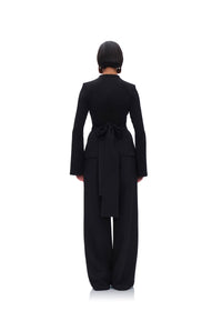 Uta straight-leg trousers with darts - Onyx