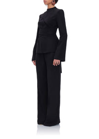 Uta straight-leg trousers with darts - Onyx