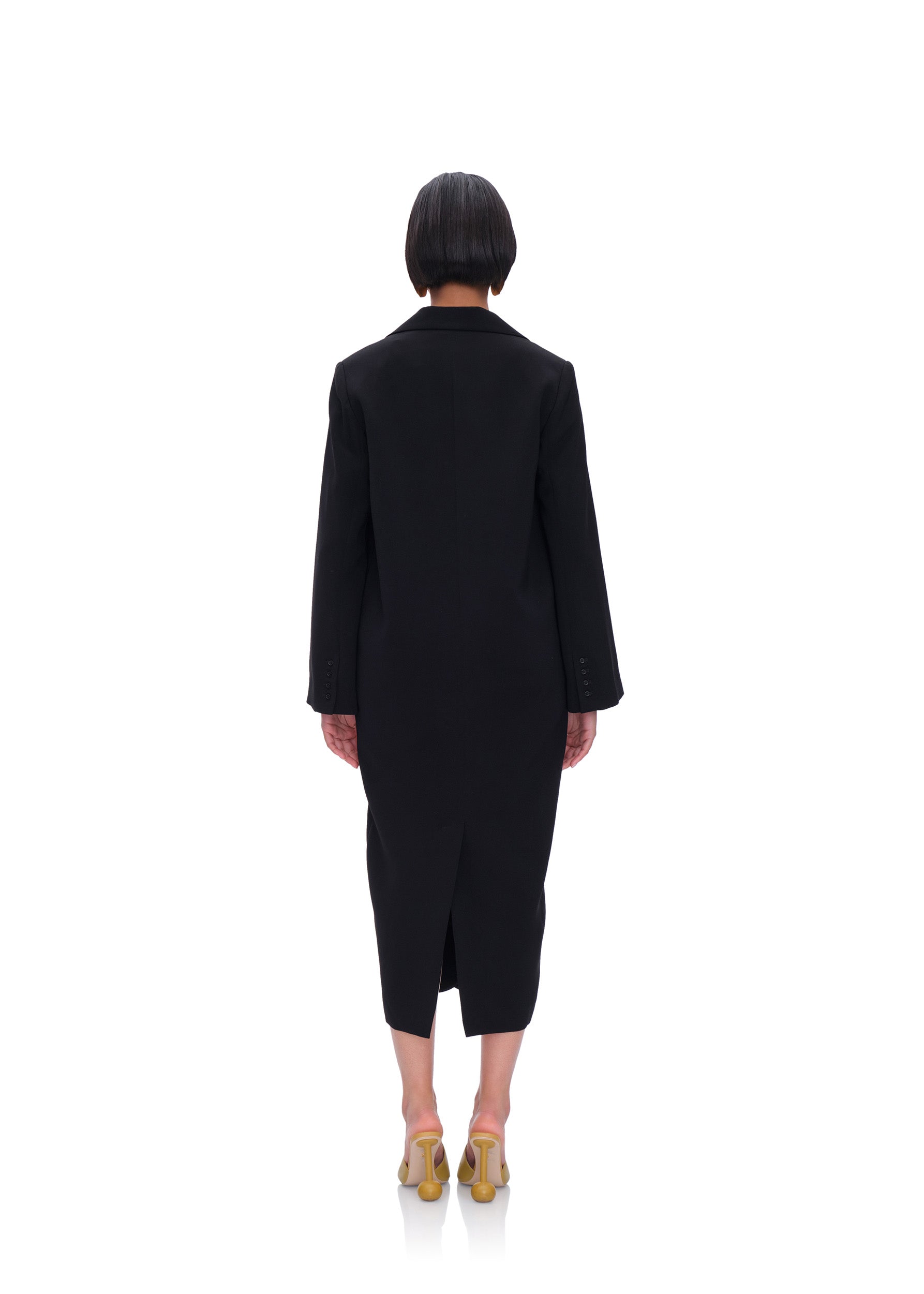 Zia dress with corseted waist - Onyx