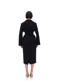 Zia dress with corseted waist - Onyx