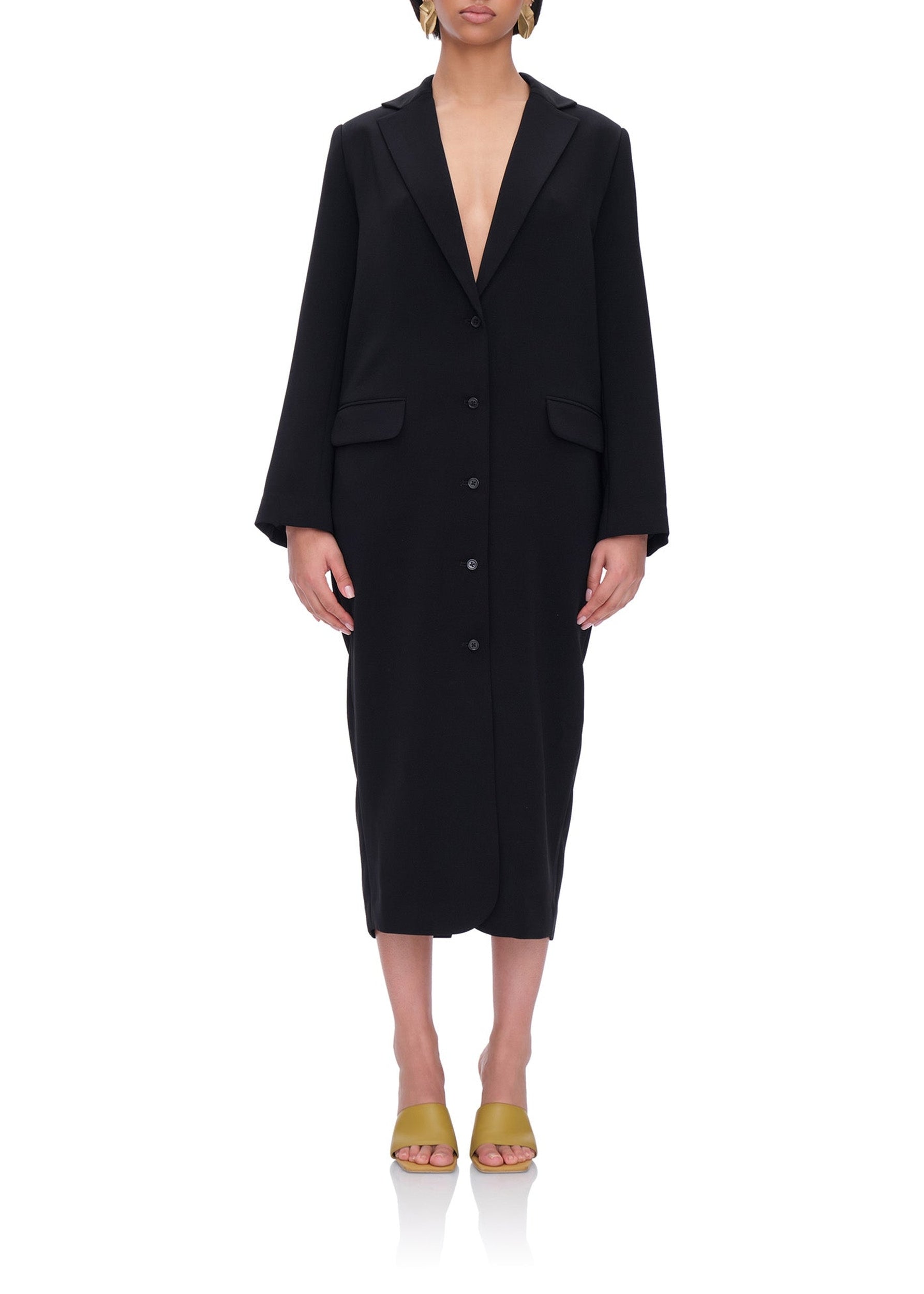 Zia dress with corseted waist - Onyx