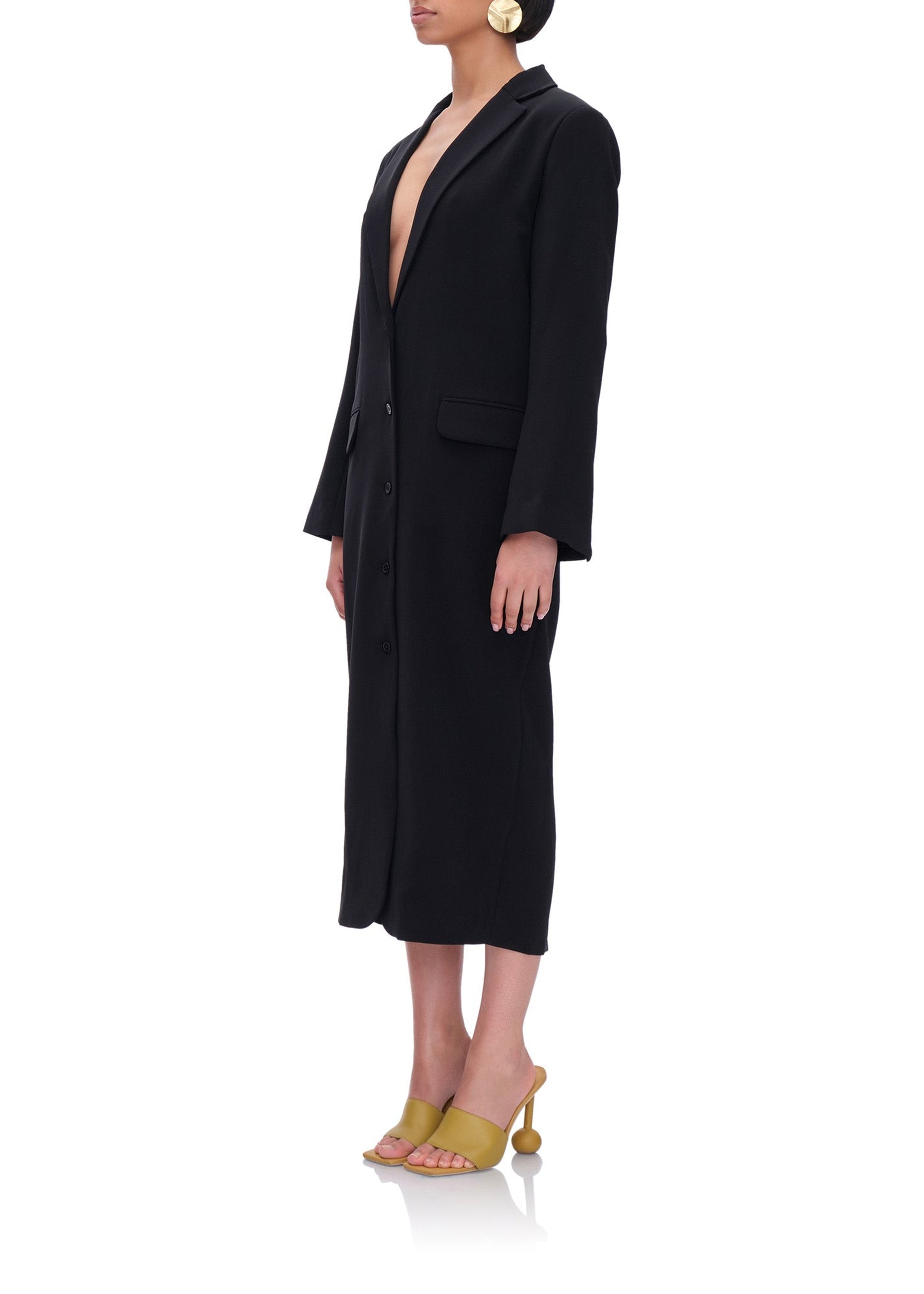 Zia dress with corseted waist - Onyx