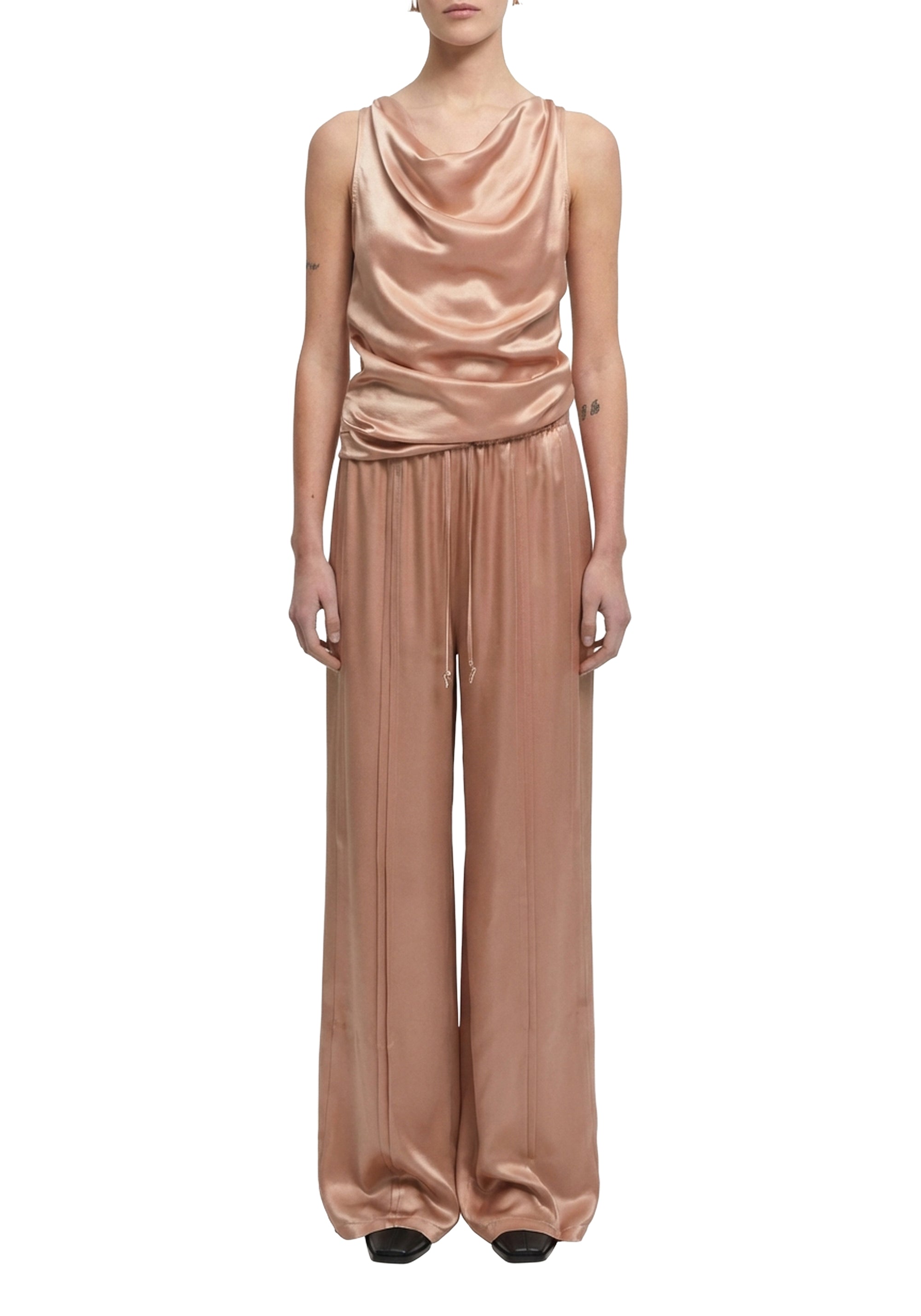 Andros wide-leg trousers - Pale Pink