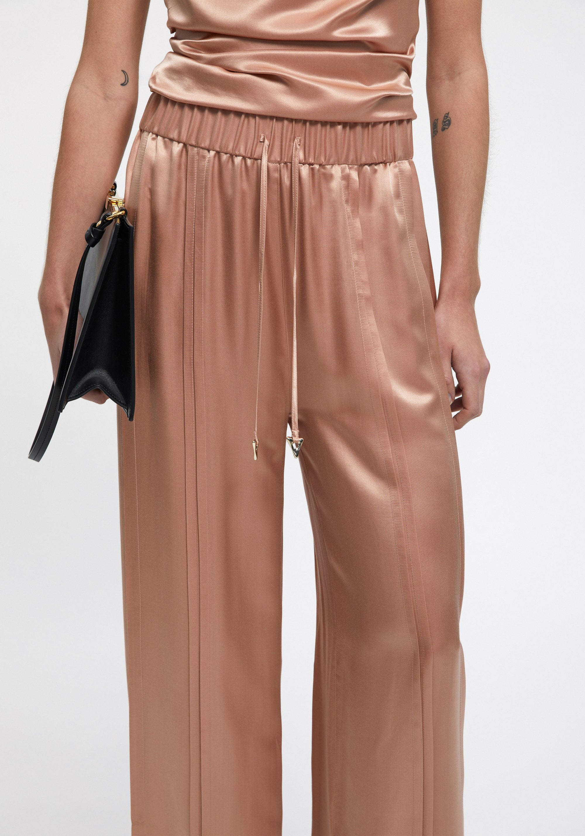 Andros wide-leg trousers - Pale Pink