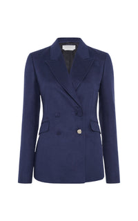 Navy / Veste blazer Stephanie en soie - Navy
